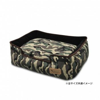 P.L.A.Y. ラウンジベッド M カモフラージュ グリーン ペット用品