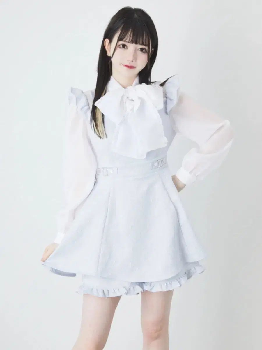 Ank Rouge アンクルージュ シースルー ジャガード 青 セットアップ 量産型 地雷系 LIZ LISA リズリサ Secret Honey シークレットハニー DearMyLove ディアマイラブ