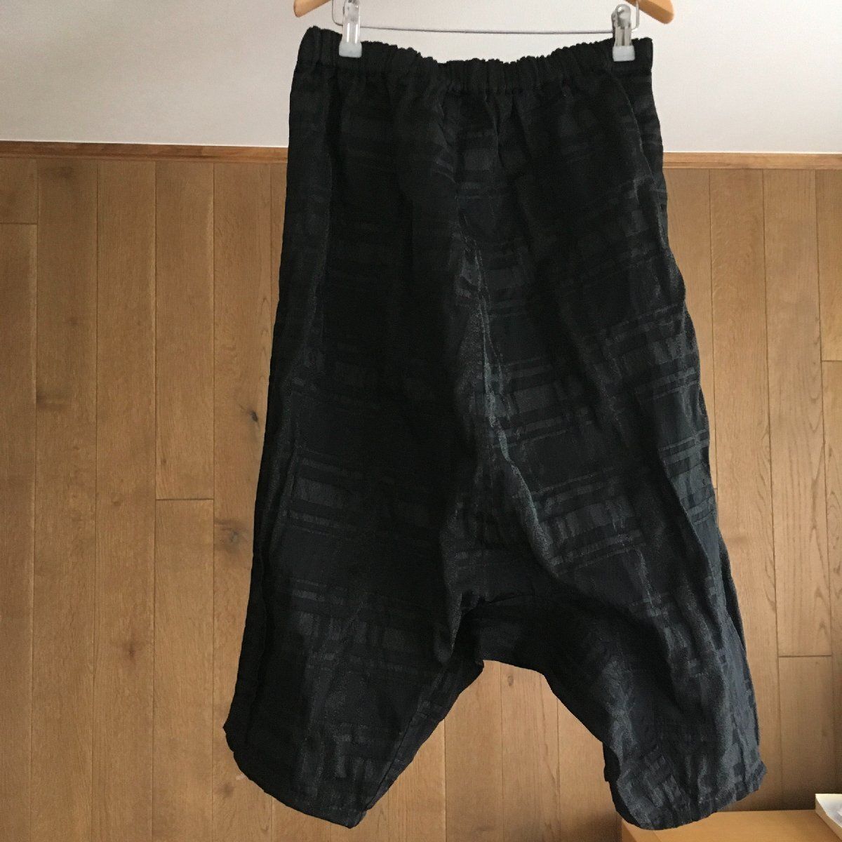コムコム 極美品 サルエルパンツ チェック 縮絨 ポリエステル コムデギャルソン コムコム 極美品 サルエルパンツ チェック 縮絨 ポリエステル