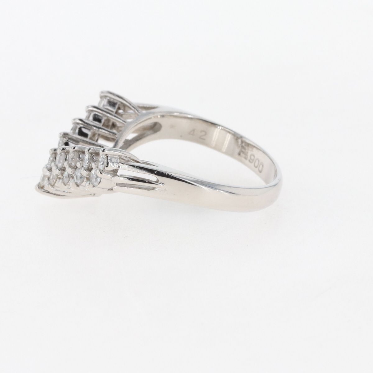 メレダイヤ デザインリング プラチナ 指輪 リング 9号 Pt900 