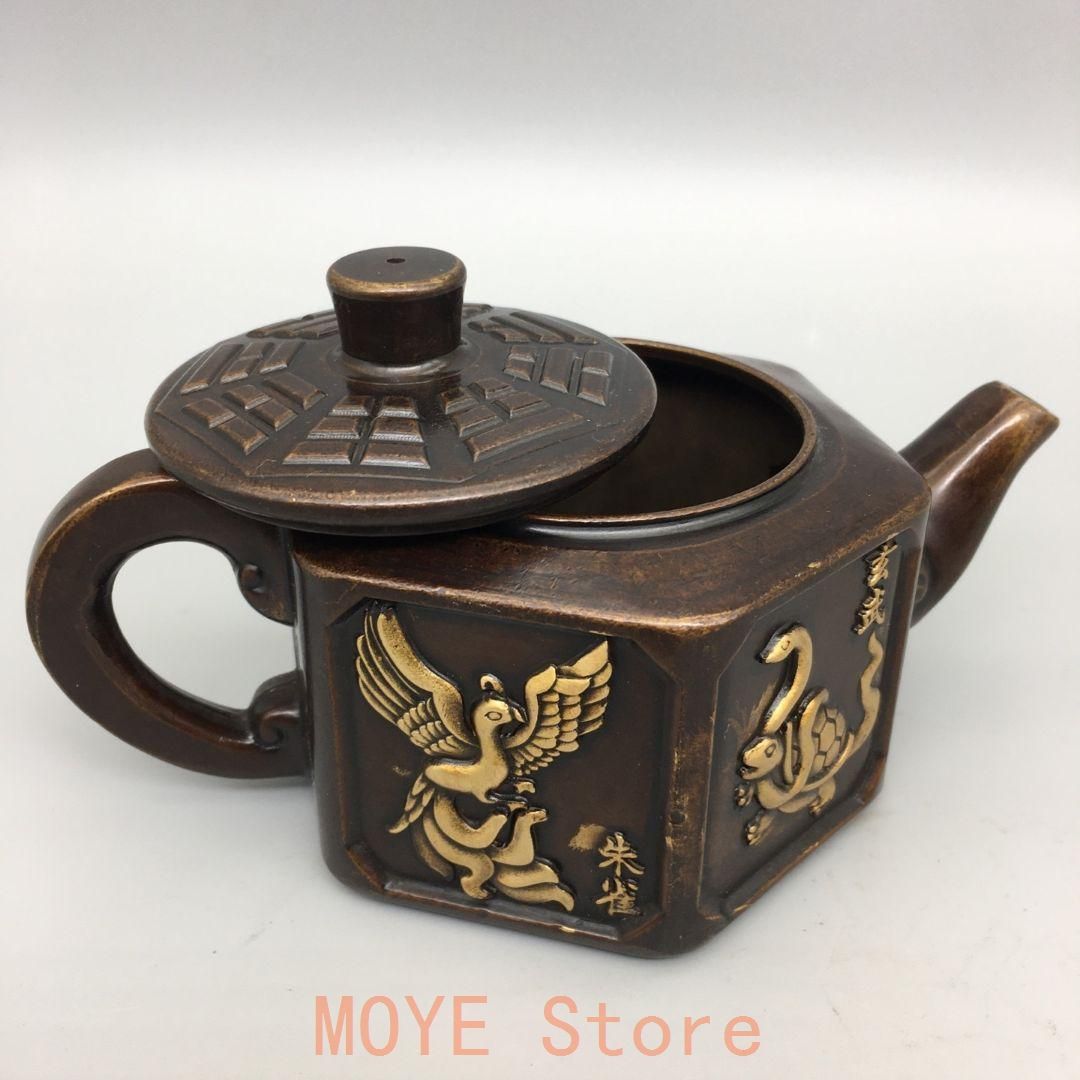 銅器 四神獣荼壺 水筒 煎茶器 茶室 装飾品 工芸品 置物zw0829 - メルカリ