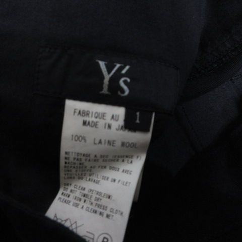 ワイズ Y's アシンメトリー 変形 サルエル パンツ 1 黒 ブラック YX