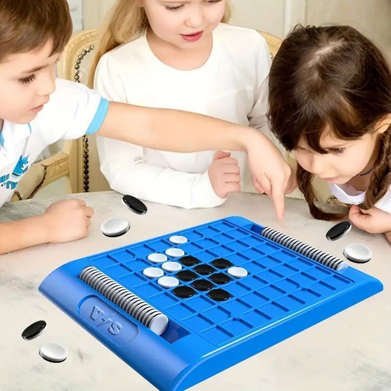【クラシックな戦略ゲーム】オセロリバーシブルチェスセット - 子供と大人向け戦略ボードゲーム