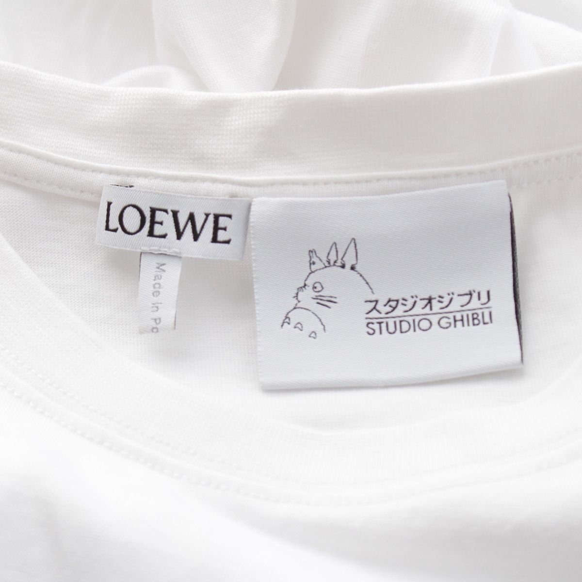 ロエベ スタジオジブリ コットン 刺繍 ロゴ アナグラム ヒン 半袖T  