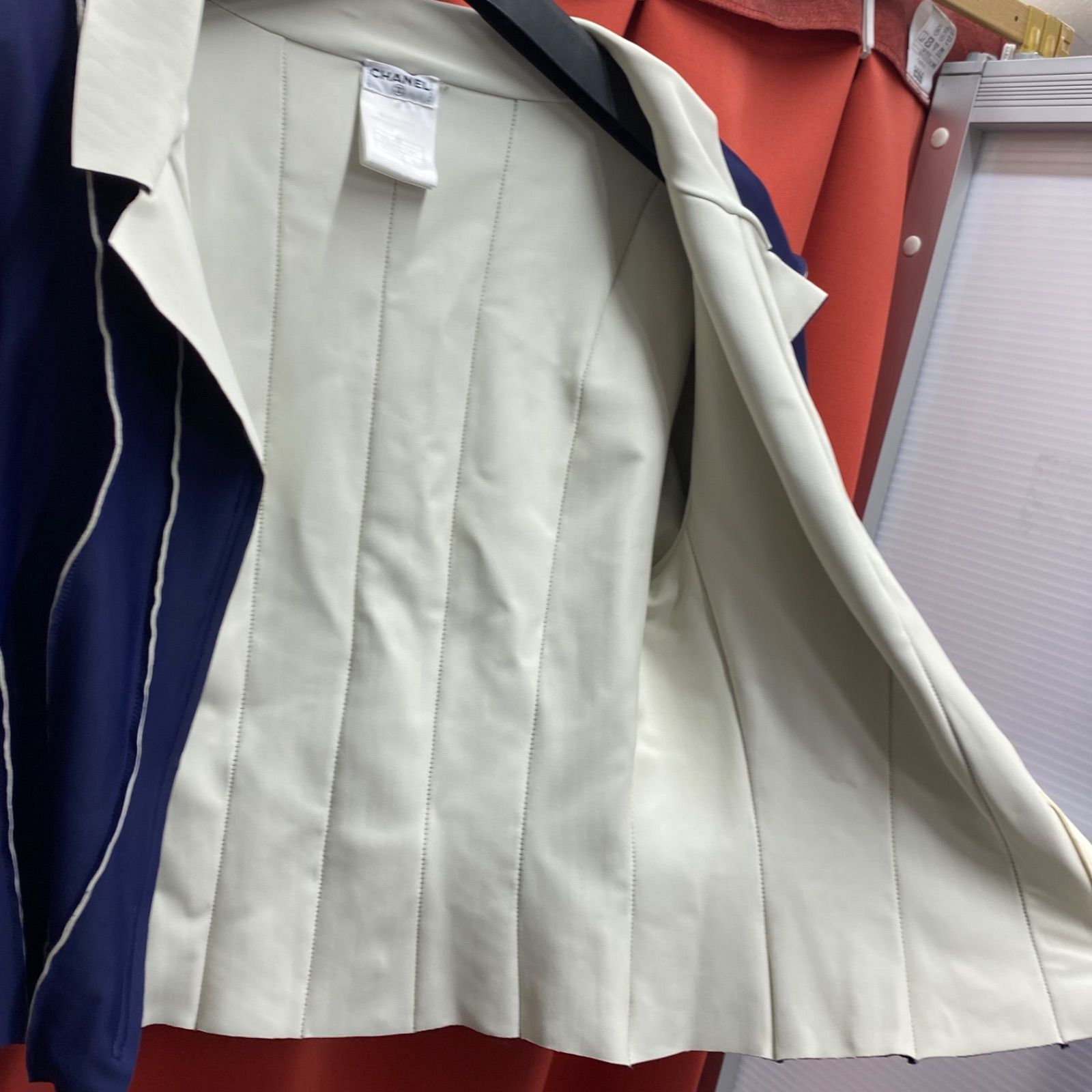 希少 美品 シャネル オープンカラージャケット ココマーク チェーン モノグラム CHANEL - 希少 美品 シャネル オープンカラージャケット ココ