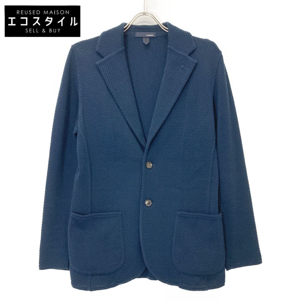 Lardini ラルディーニ ニットジャケット ネイビーストライプ XS Lardini ラルディーニ ニットジャケット ネイビーストライプ XS