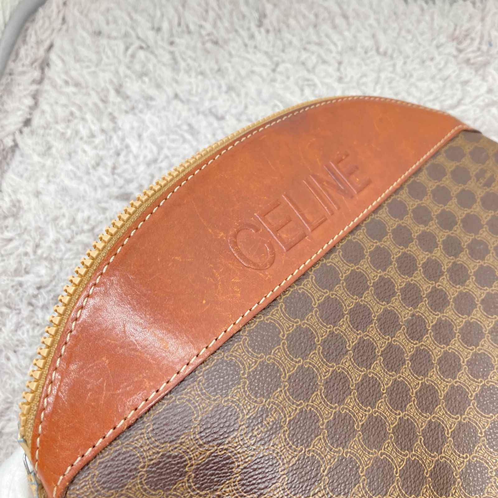 良品】CELINE マカダム クラッチバッグ セカンドバッグ ヴィンテージ