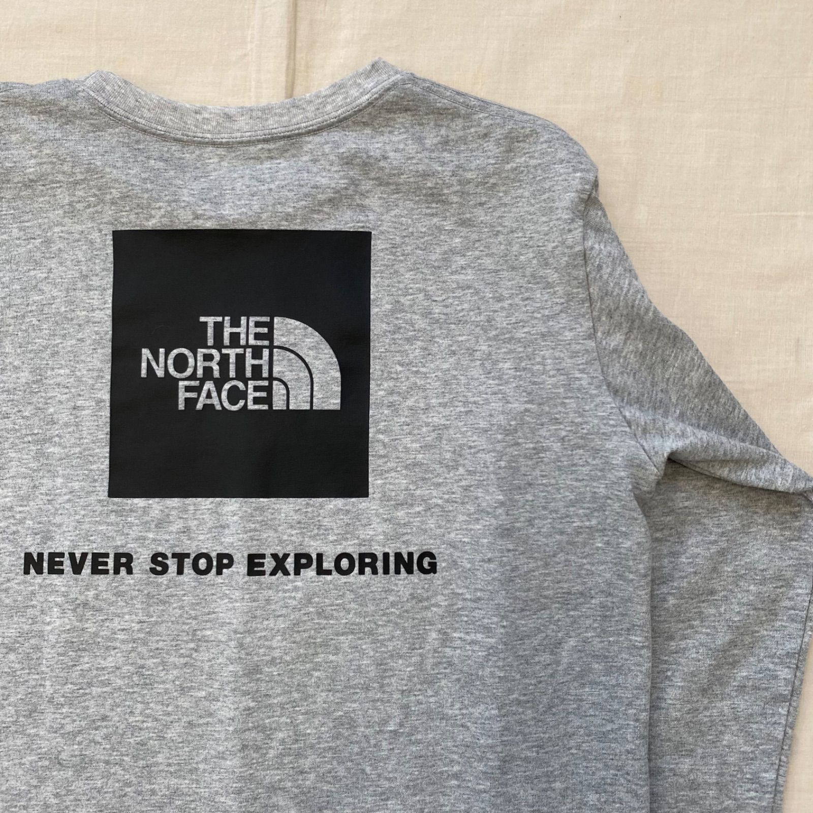 THE NORTH FACE ノースフェイス　ロングスリーブバックスクエアーロゴTシャツ　Tシャツ　トレッキング　Tシャツ　ロゴT　キャンプ　アウトドア　登山　春夏　M