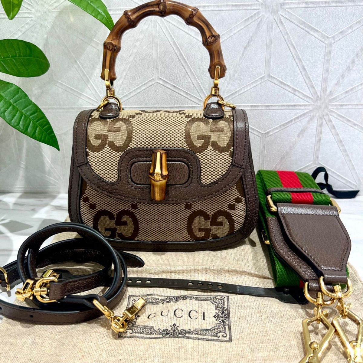 レア品！極美品！！GUCCIグッチ バンブー 1947限定品ジャンボGG 