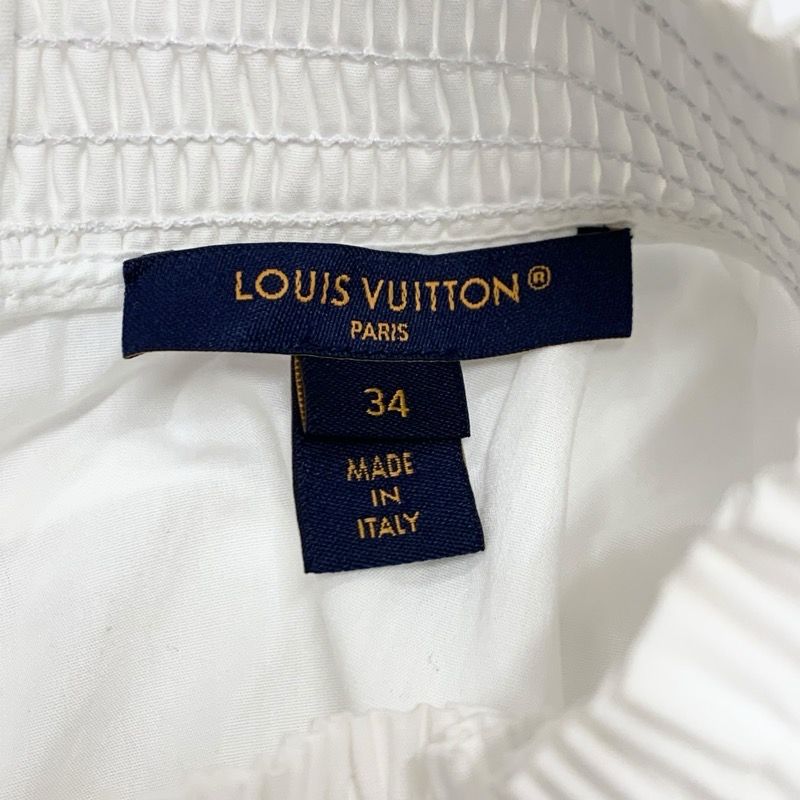 ルイヴィトン LOUIS VUITTON トップス コットン ホワイト ブラウス モノグラム ノースリーブ ルイヴィトン LOUIS VUITTON トップス コットン ホワイト