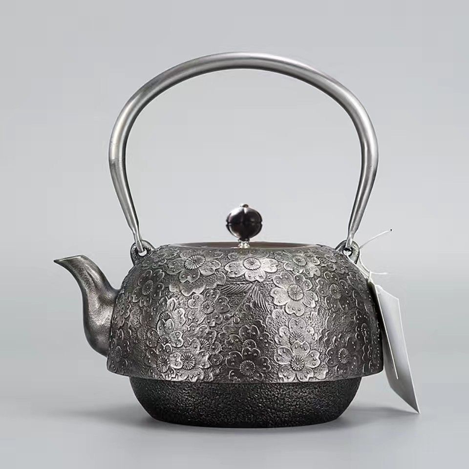 一流の素材、完璧な品質! 新入荷茶道具南部鉄器 鉄瓶 茶壺 未塗装鉄器 提梁壺 対応 鉄やかん 鉄分補給 鉄びん