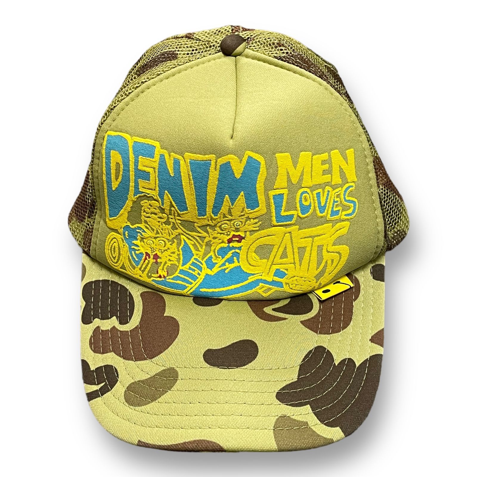 KAPITAL DENIM MEN LOVES CATS 迷彩トラック CAP メッシュ キャップ