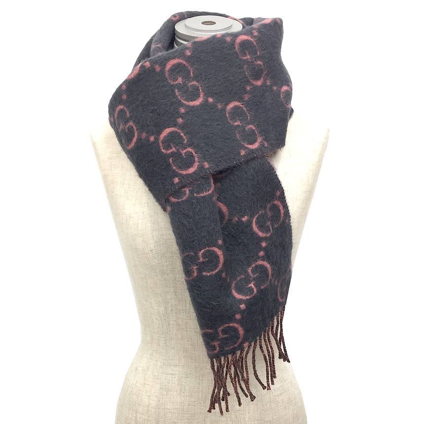 GUCCI グッチ GG マフラー アルパカ ウール 未使用 aq11464 GUCCI グッチ GG マフラー アルパカ ウール 未使用 aq11464