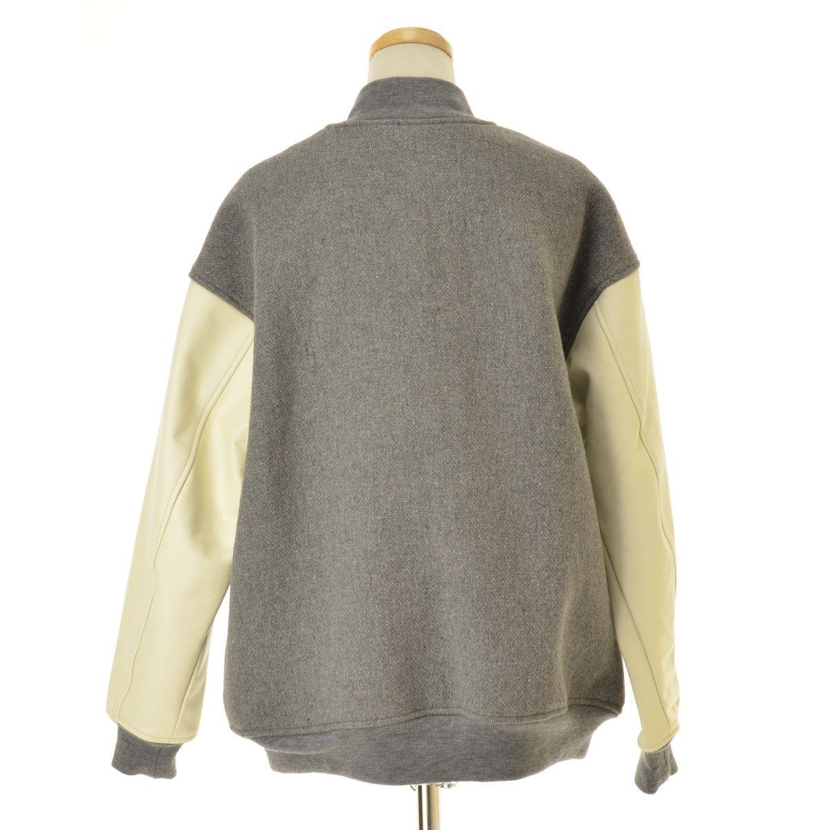 サカイラック sacai luck　袖レザー Aライン ロングスタジャン 楽天市場】sacai luck サカイラック 14AWLU809 アームレザー切替 A