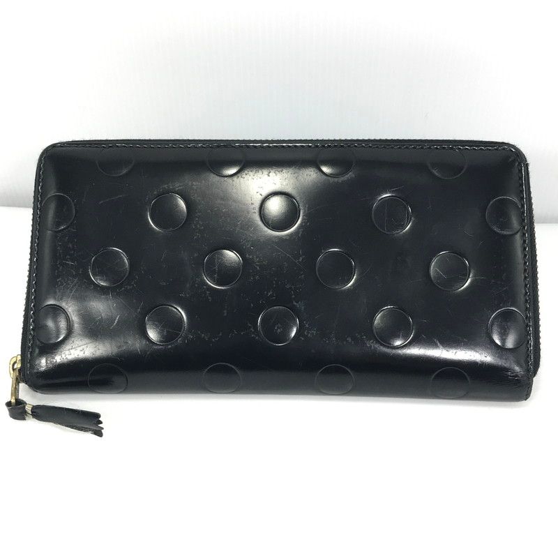 メンズ COMME des GARCONS コムデギャルソン POLKA DOTS EMBOSSED LONG WALLET SA0110NE パルカドット エンボス 長財布 ラウンドジップウォレット 200-250215-hi-18-TAG