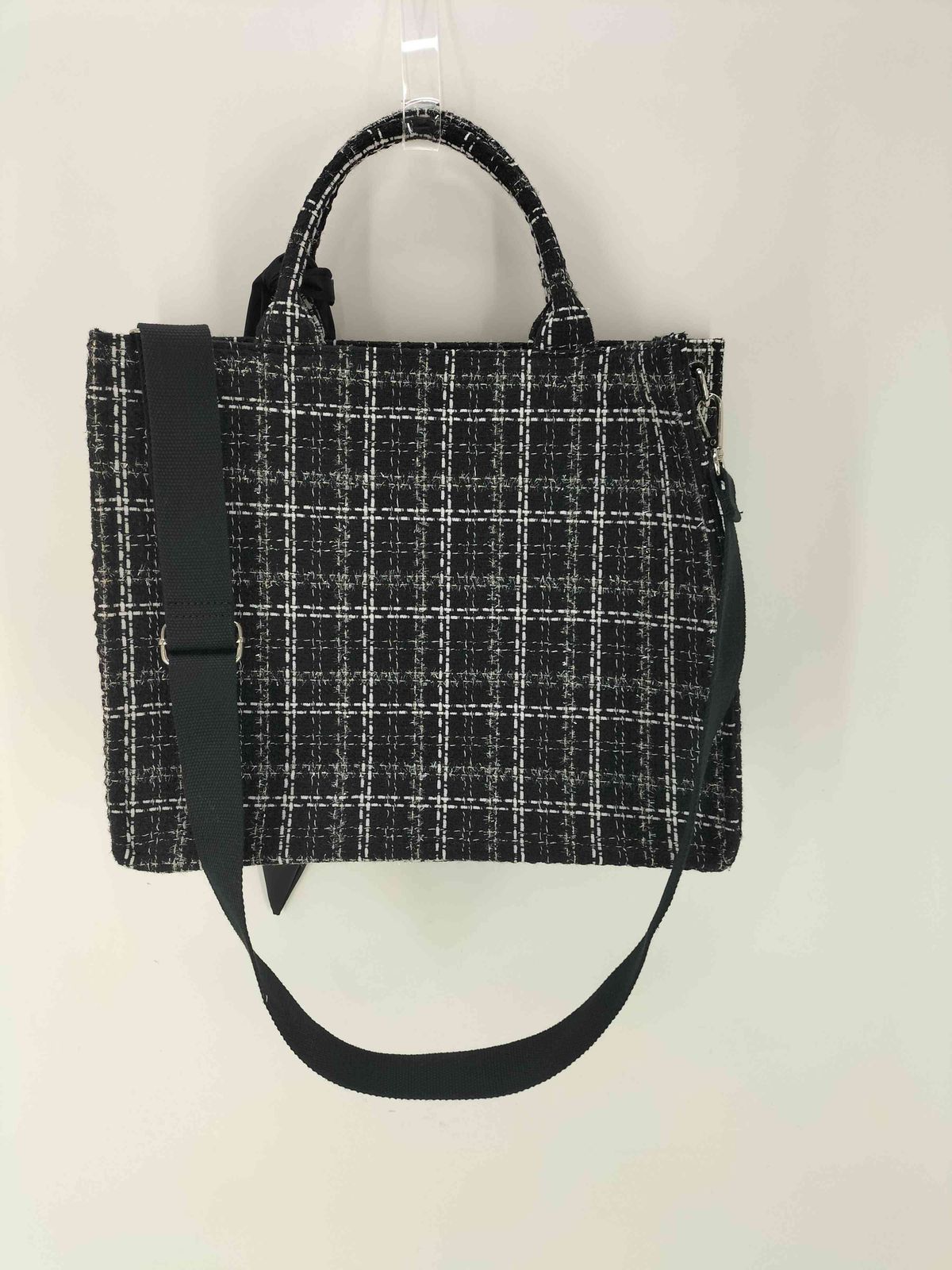 ナイスクラップ NICE CLAUP louloumei ツイードトートバッグ