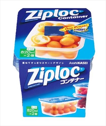 まとめ買い-24点セット ジップロックコンテナー長方形８２０ｍｌ２個入 旭化成ホームプロダクツ 台所用品