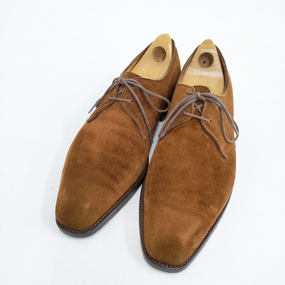 John Lobb SANDON ラスト4800 サイズ6 1|2 スウェード レザー 革靴 シューズ 靴 ブラウン メンズ ジョンロブ 5-1009G◎