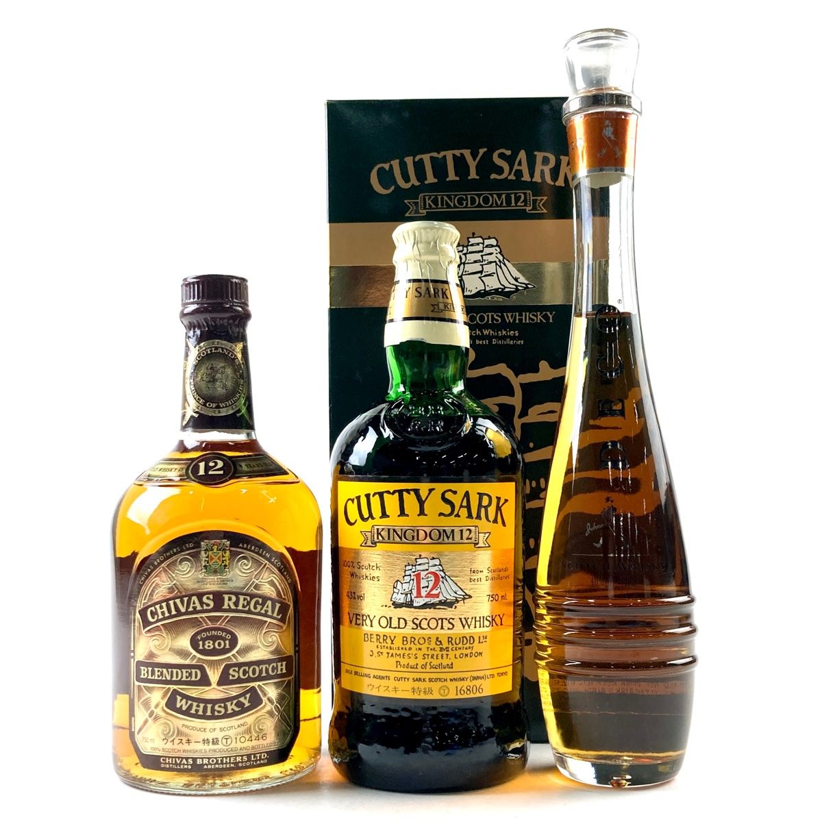 3本 ジョニーウォーカー ベル シーバスブラザーズ スコッチ 750ml