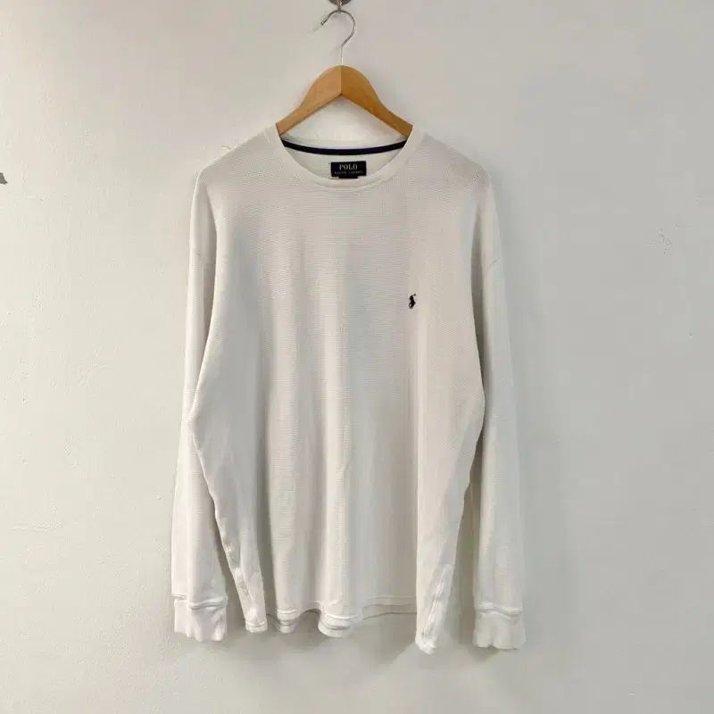 【雷市場（ポンジャン）商品韓国直送】 2XL ポロ ワッフル 長袖 ロングスリーブ 白