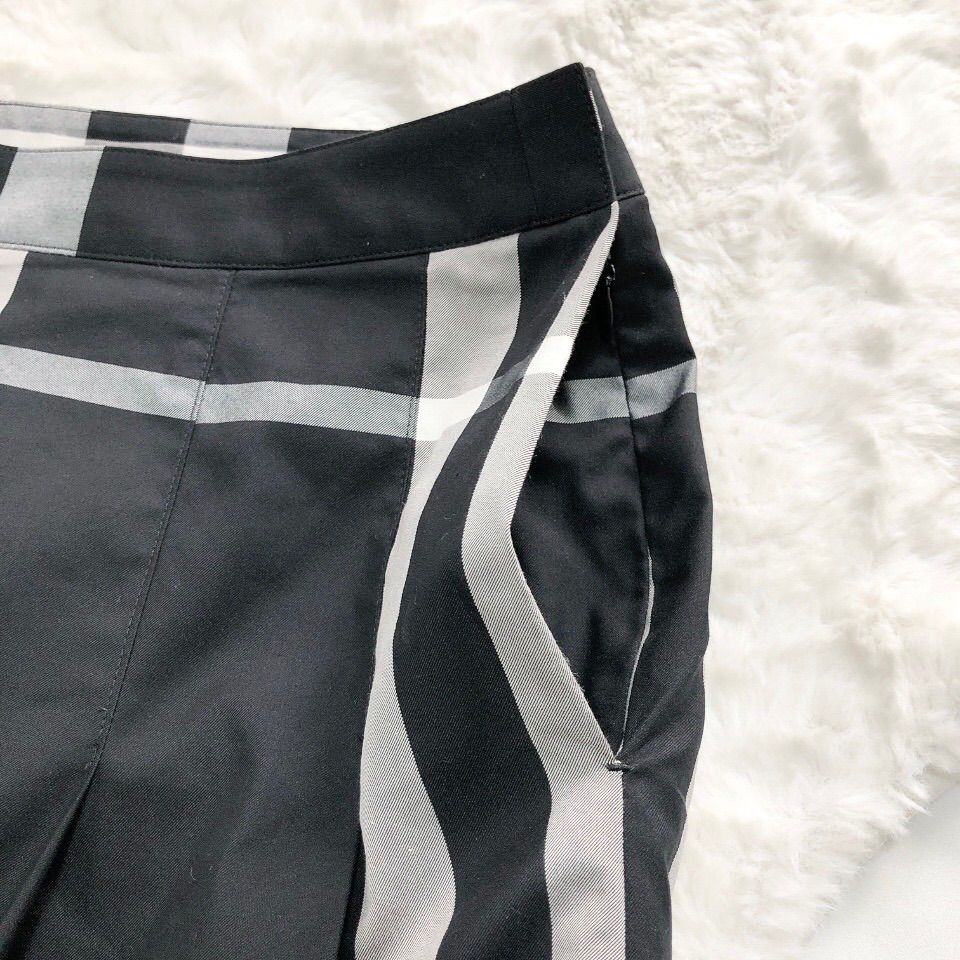 BURBERRY GOLF バーバリーゴルフ メガチェックスカート ノバチェック ゴルフウェア 大きいサイズ13 XL ブラック×ホワイト