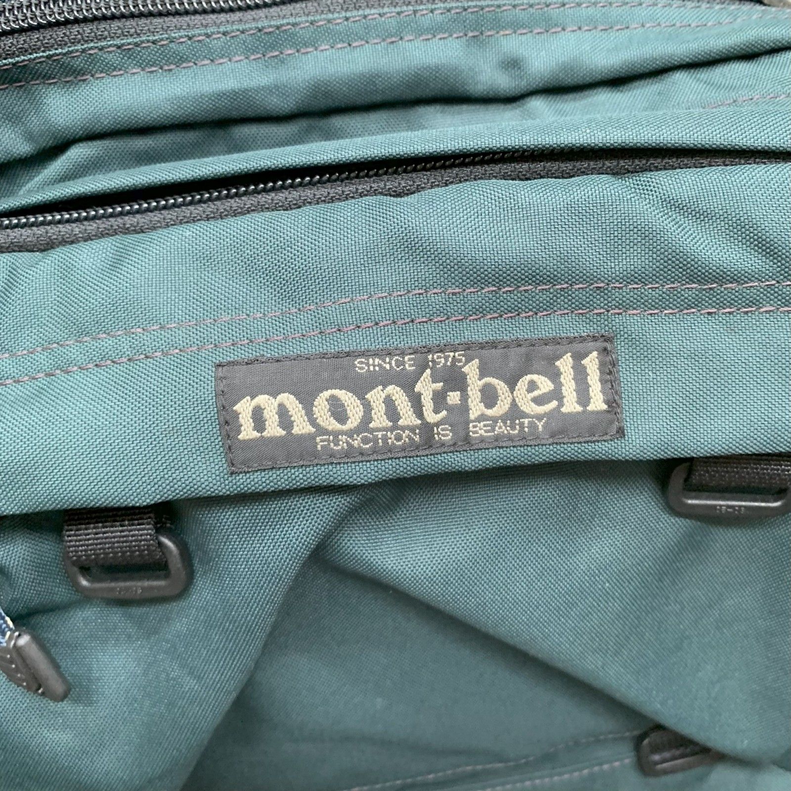 F393 モンベル OLD MONT-BELL ウェストポーチ ヒップバッグ 緑系 
