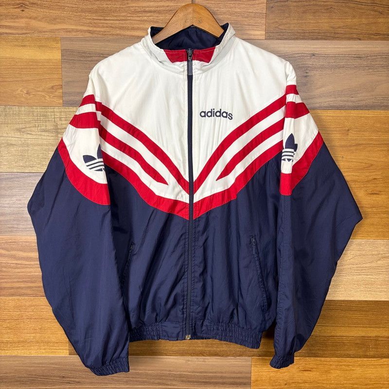 90s adidas アディダス ナイロン トラックジャケット サイズ US M