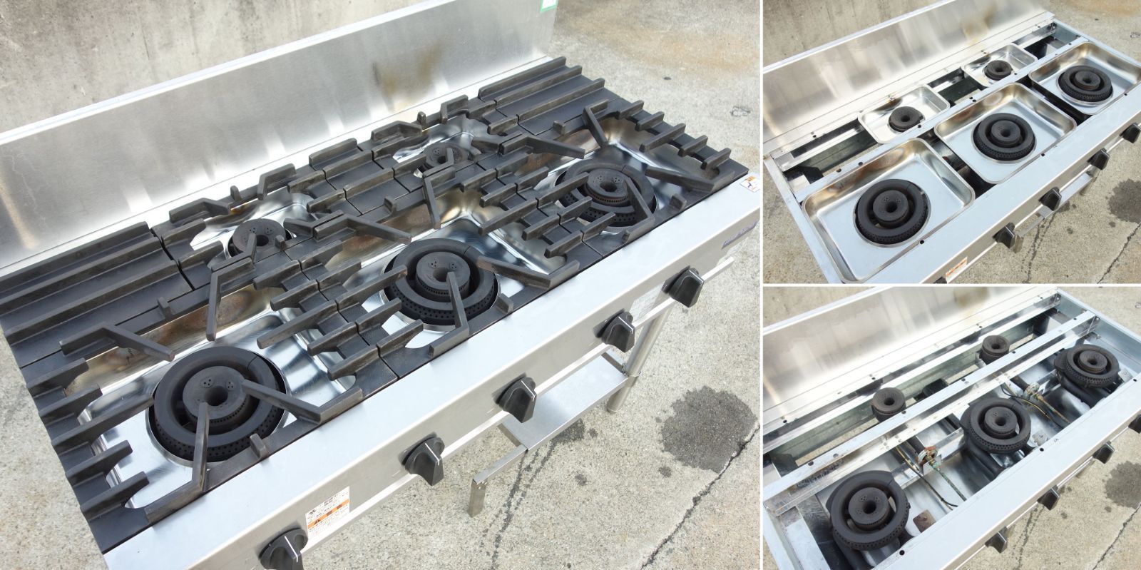 K マルゼン 業務用 ガステーブル ガスレンジ テーブルレンジ 5口 コンロ 2025年 都市ガス 天然ガス 13A RGT-1265D 31514 WWW_KANDAIZUMI_COM