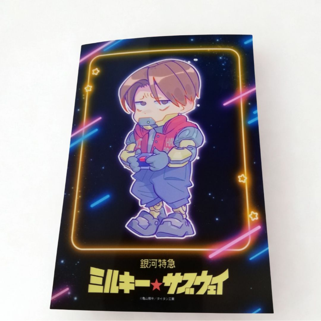 銀河特急ミルキー☆サブウェイ ちはる（白）ロンＴ Mサイズ アニメ『銀河特急 ミルキー☆サブウェイ』Tシャツ B(集合