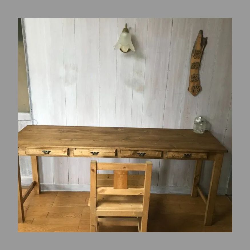 ☆ミシンテーブル☆事務机【1400】引き出し3杯ナチュラル家具