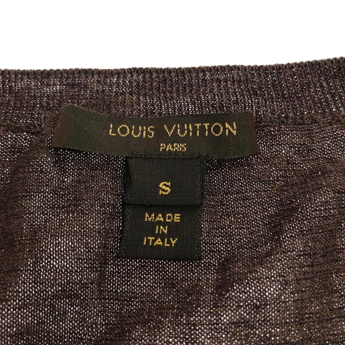 LOUIS VUITTON ルイヴィトン 七分袖 LVロゴプレート付き ニット