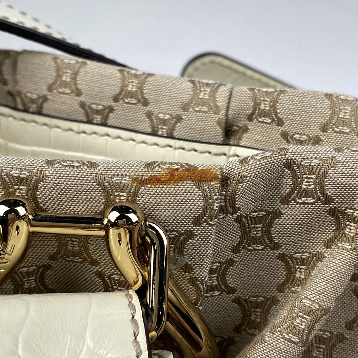 セリーヌ CELINE マカダム柄 ハンドバッグ 2WAY ショルダー
