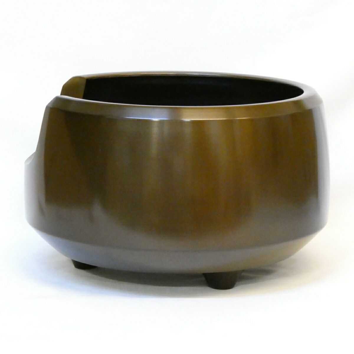 九月の特売品】 鋳師 藤井宗喜作 唐銅 面取風炉 尺一 茶道具