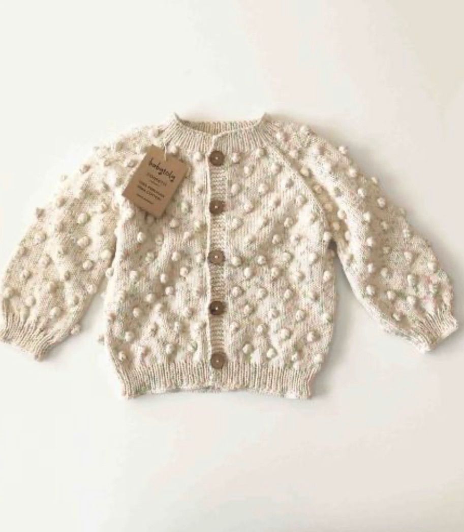 babytoly Popcorn Cardigan exclusive confetti pastel rainbow