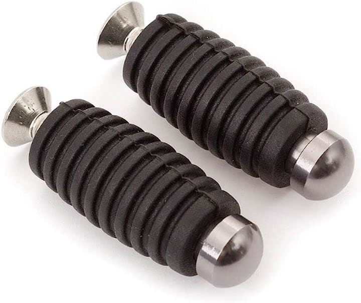 PLEAVIT バイク フットペダル フットペグ オートバイ シフトペグ ブレーキペグ 汎用 グレー 2個