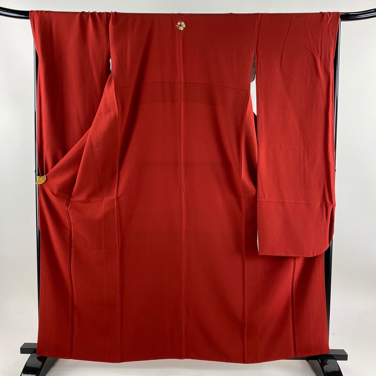 振袖 身丈161.5cm 裄丈67.5cm L 袷 赤 正絹 名品 一つ紋 【 