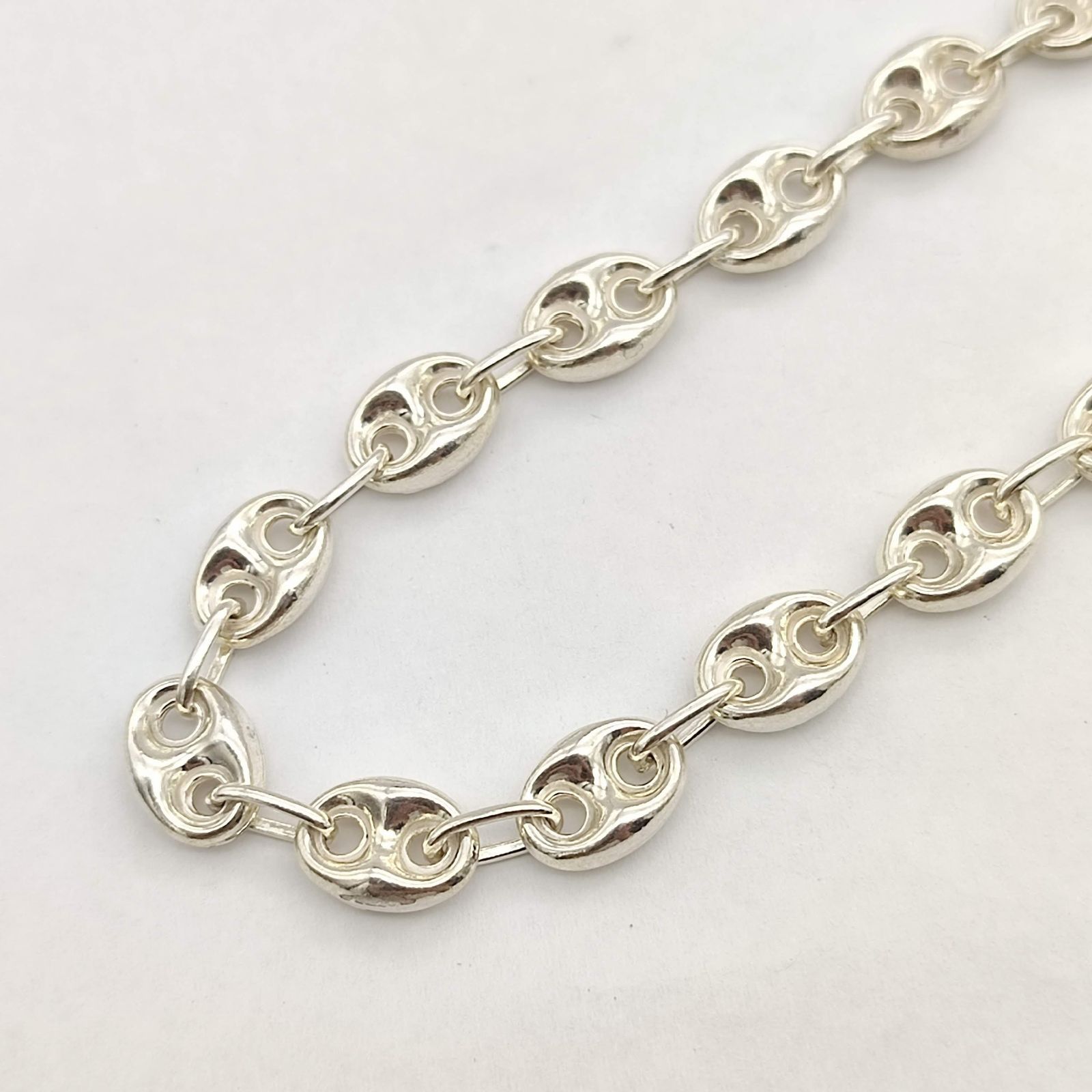 美品】シルバーデザインネックレス 豚鼻チェーン シルバー925 29g 