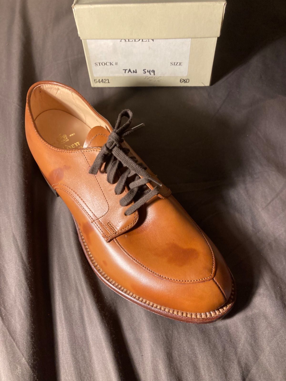 旧ロゴ 64年製 アナトミカ Anatomica オールデン Alden モディファイドラスト 新品 Vチップ 茶 54421 革靴 6.5D  25cm United Arrows ユナイテッドアローズ BEAMS ビームス ビジネスシューズ ドレスシューズ