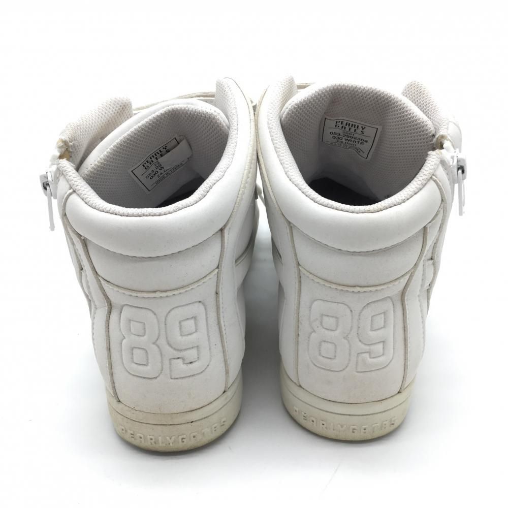 【本物保証、送料無料】 パーリーゲイツ ハイカットゴルフシューズ 白 053-2992302 レディース 24.0 ゴルフウェア PEARLY GATES