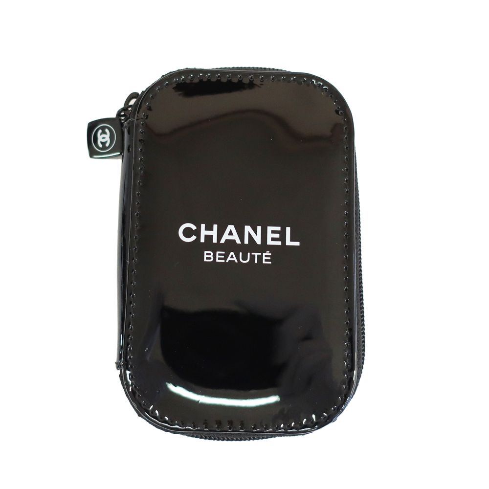 【天白】【CHANEL】シャネル BEAUTE ノベルティ ネイルケアセット ブラック 黒 ウッドスティック/爪ヤスリ/ハサミ ケース コスメライン レディース 箱 未使用【中古】