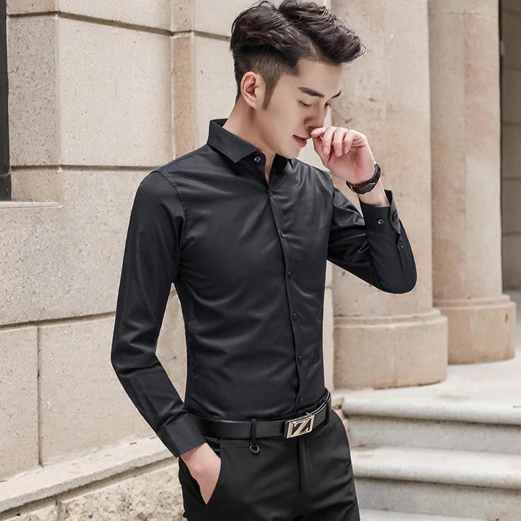 ワイシャツ 長袖 半袖 メンズ シャツ ビジネス Yシャツ ワインカラー