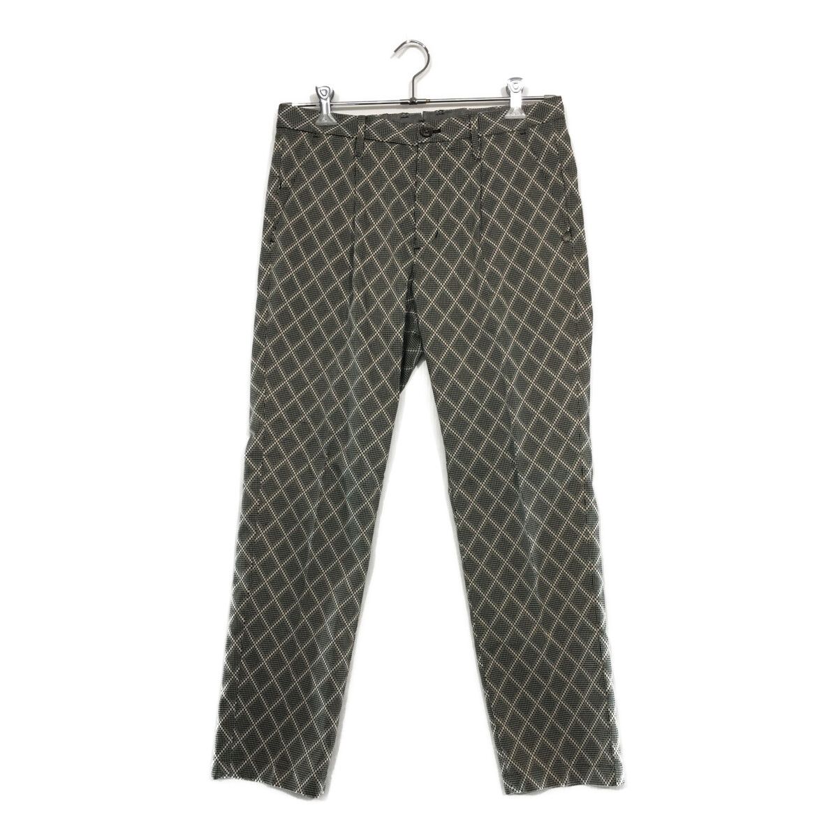 新品 セントアンドリュース St Andrews 総柄 パンツ 黒 M 中古 メンズ セントアンドリュース StANDREWS パンツ M 黒×白