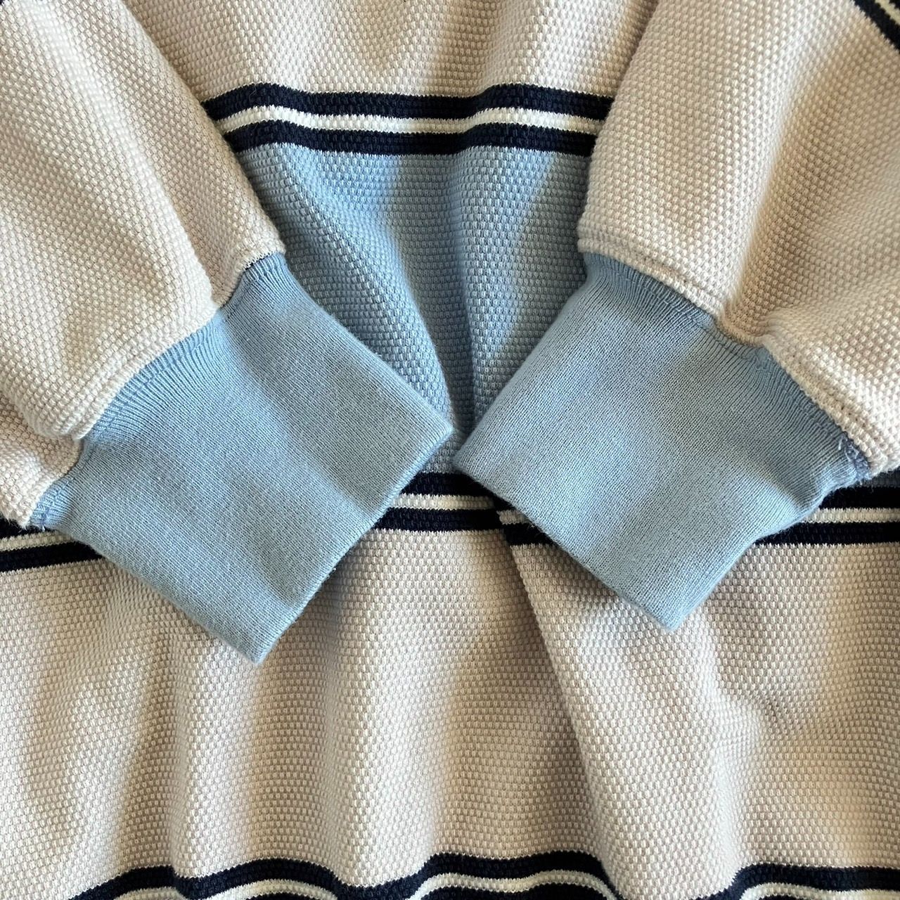 常田大希　着用　パレス　ボーダー　プルオーバー　ロンT　Mサイズ　水色 常田大希 着用 パレス ボーダー プルオーバー ロンT Mサイズ