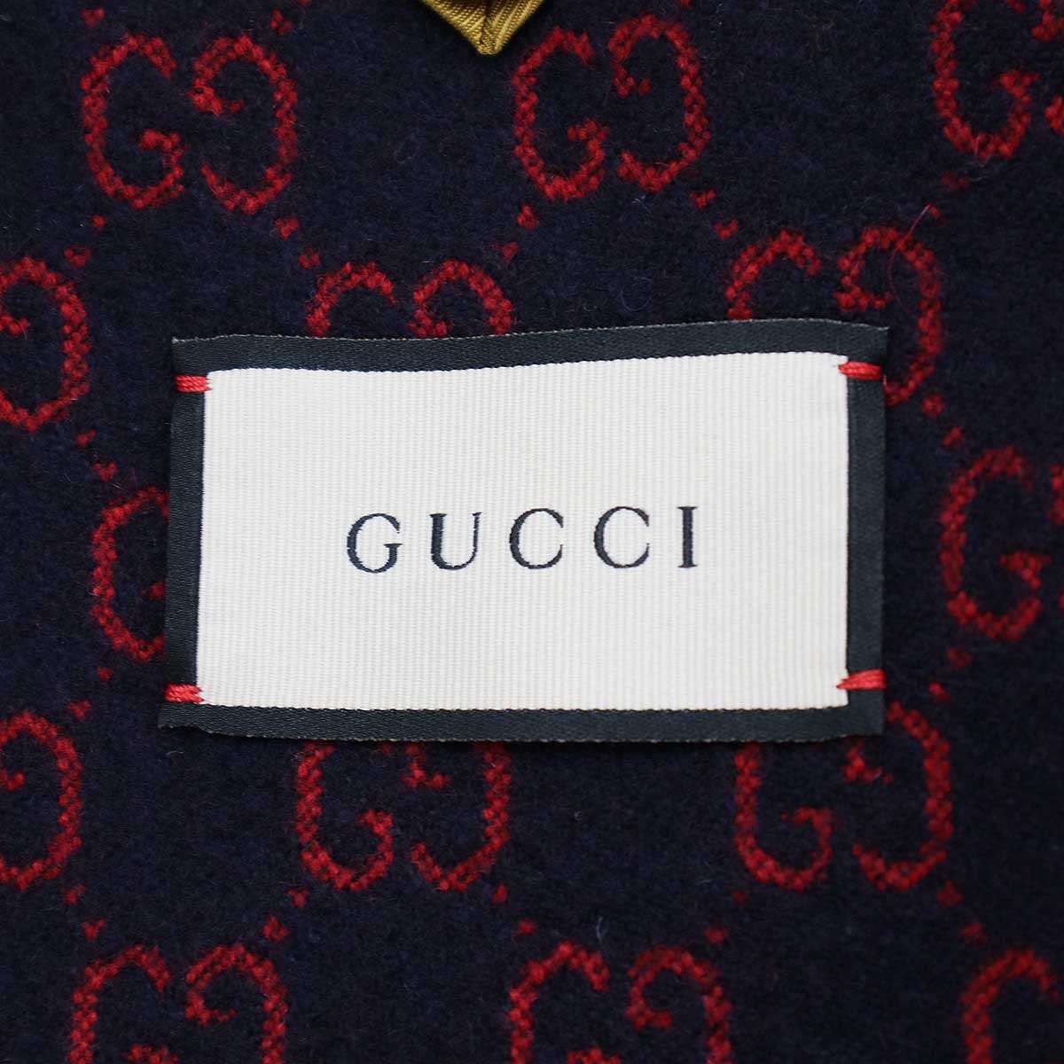 GUCCI グッチ 20SS GGジャガードチェスターコート 597911 ネイビー