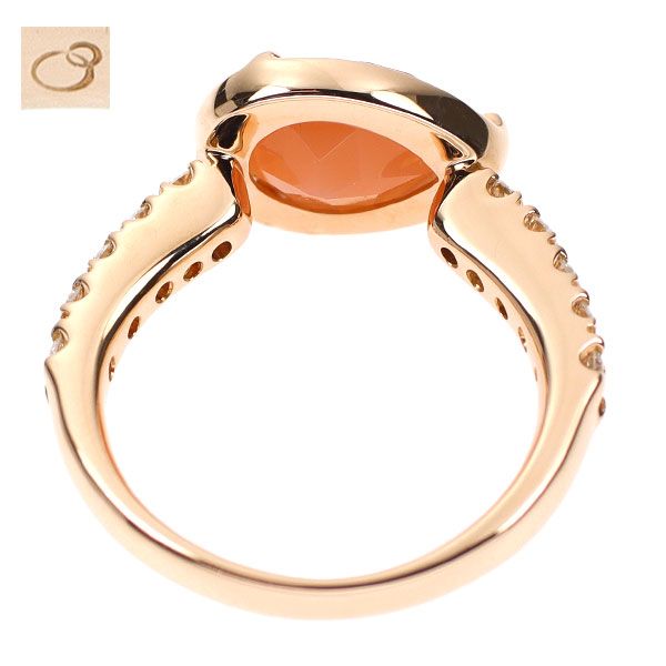 ヴェレッタオッターヴァ K18PG オレンジムーンストーン ダイヤモンド  