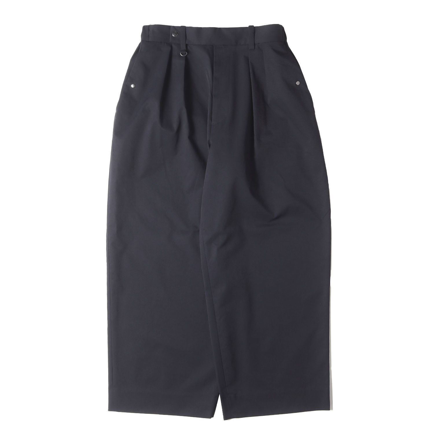NANO UNIVERSE ナノユニバース パンツ ネイビー 紺 サイズ 1 | 24SS ツータック ポリ ワイド トラウザー スラックス パンツ FUNCTIONAL WIDE PANTS UR44-14B007 メンズ