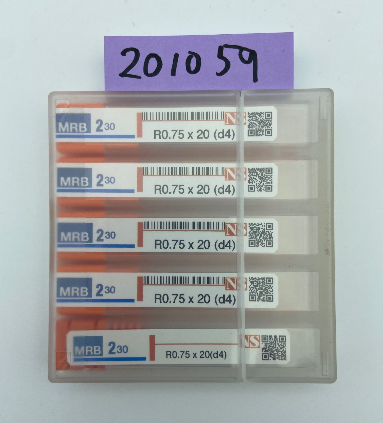 日進工具 NS TOOL 超硬エンドミル MRB230 R0.75 x 20 d4 ５本セット