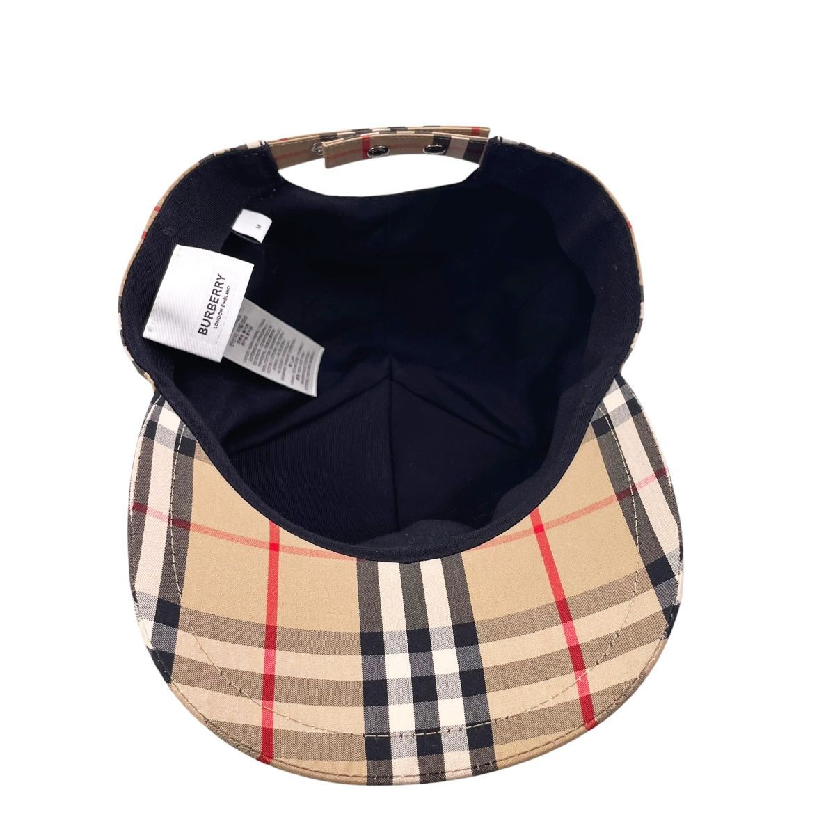 Burberry ロゴ　チェック　べースボール　キャップ BURBERRY バーバリー キャップ 帽子 メンズ ビンテージチェック ベース