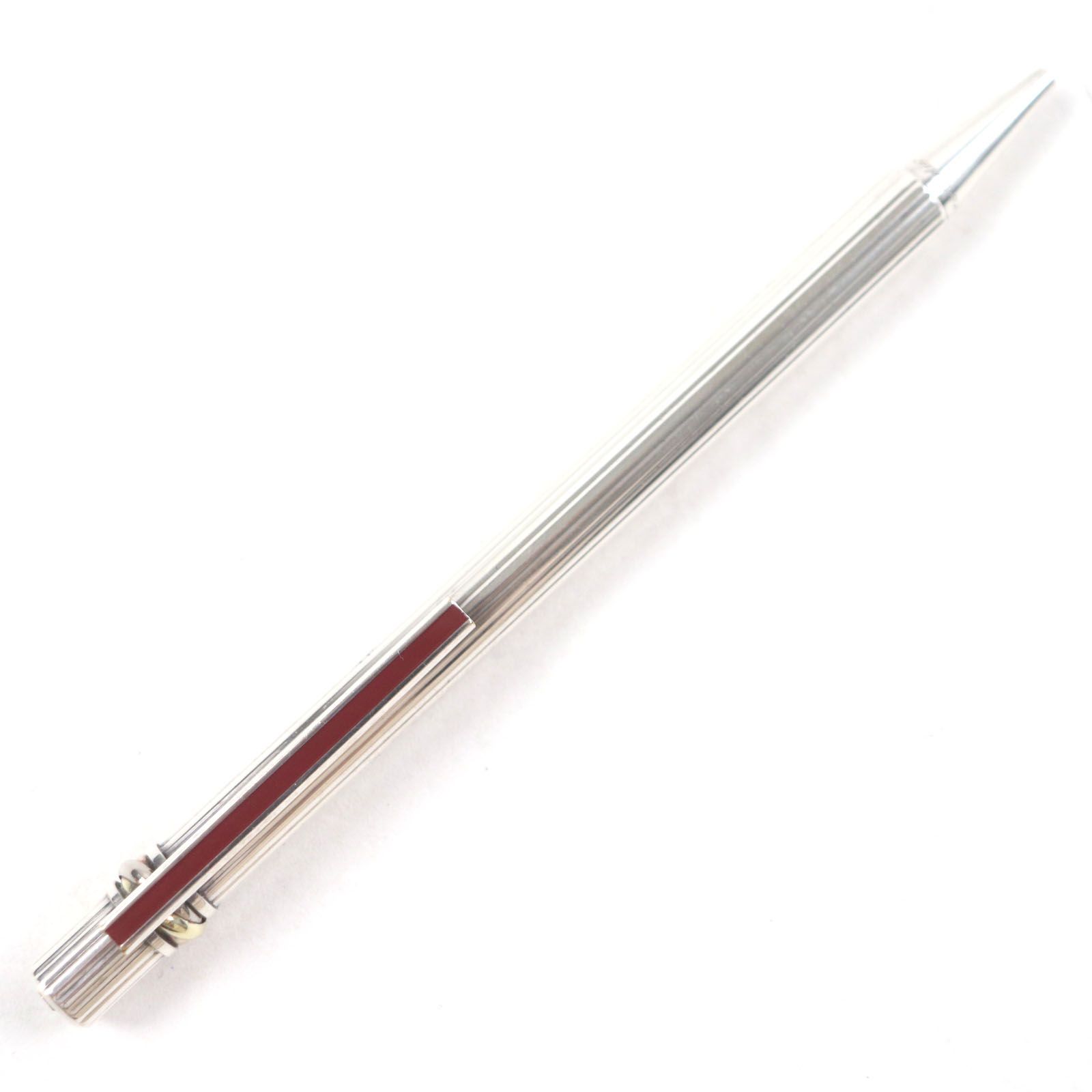 良品▽Cartier カルティエ トリニティ ストライプ柄 ロゴ刻印