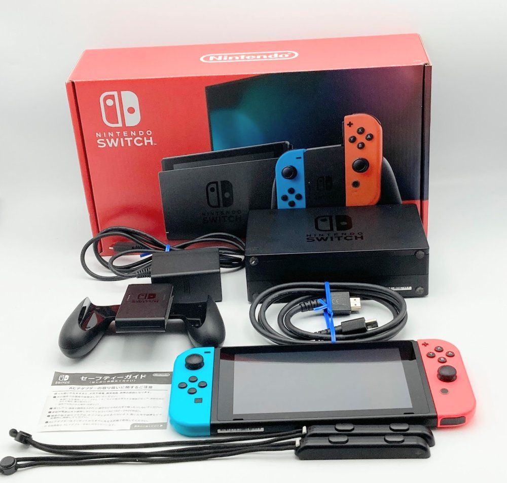 任天堂 - Nintendo Switch ネオンブルー ネオンレッド 中古品 中古 Nintendo Switch 本体 (ニンテンドースイッチ) Joy-Con(L